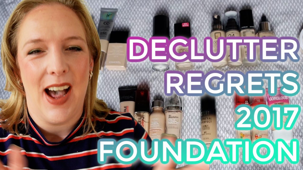 Declutter Regrets 2017 foundation, concealer & powder collection